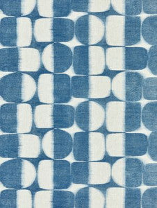 Scalamandre Fabric Rift Linen Print Blueprint