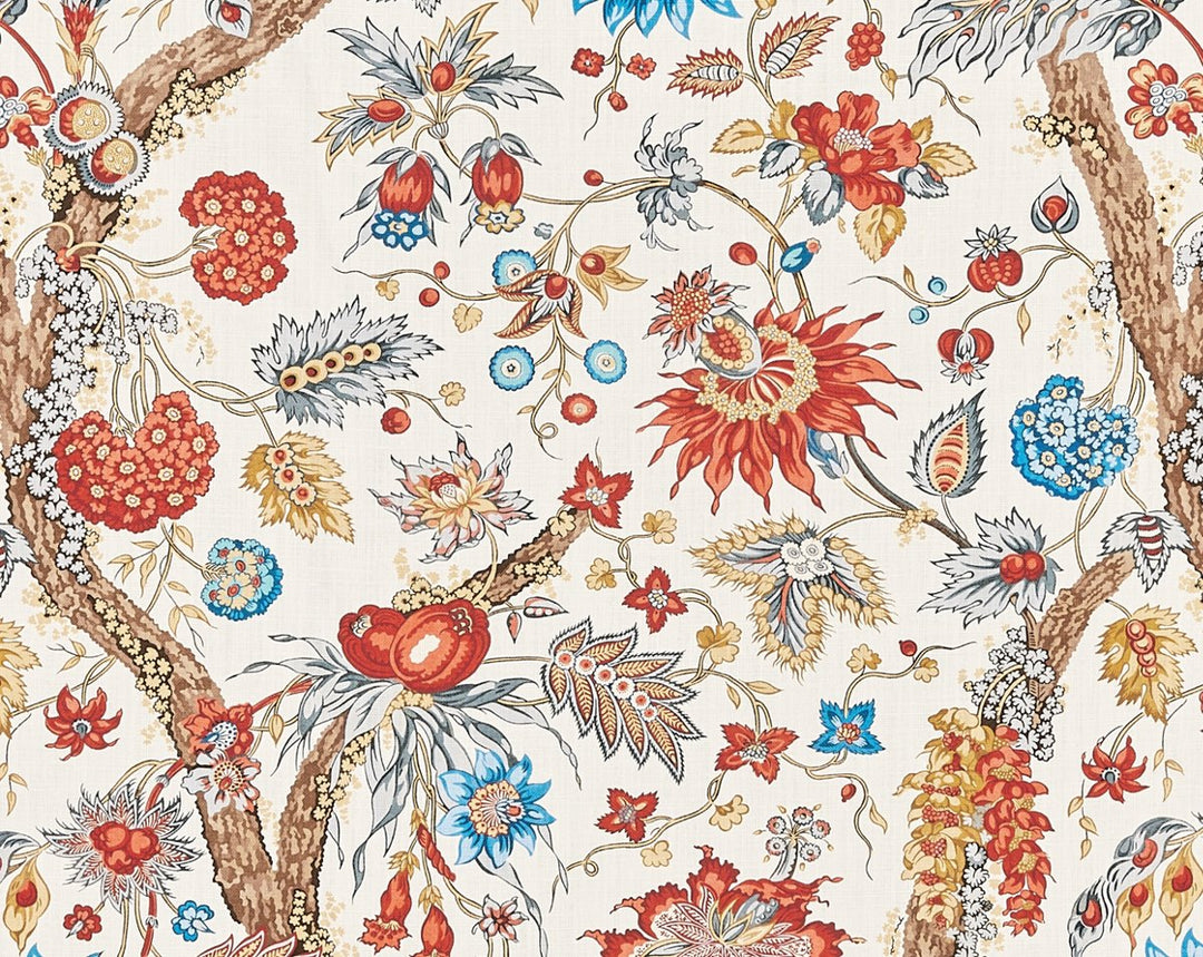 Fleurs Tropicales Autumn Multi SC166470003 by Scalamandre Designer Fabric