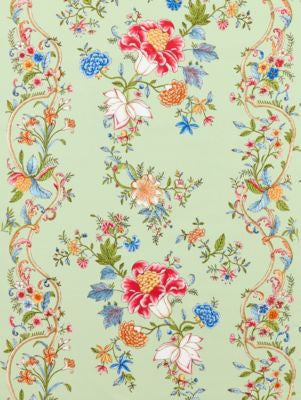 Camellia Trellis Seafoam Posey SC166480003 by Scalamandre Fabric THE METROPOLITAN MUSEUM OF ART 100% COTTON FRANCE LIGHT DUTY Horizontal: 41" and Vertical: 27.5" 55 - Fabric Carolina -
