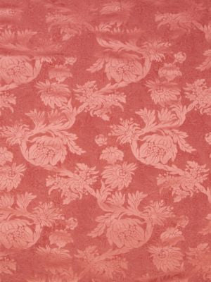 Damas Parc Monceau Coral SC266950003 by Scalamandre Designer Fabric 62% LINEN 38% COTTON ITALY LIGHT DUTY Horizontal: 20.75" and Vertical: 14" 56 - Swanky Fabrics -
