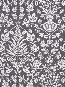 Scalamandre Fabric Shalimar Embroidery Charcoal