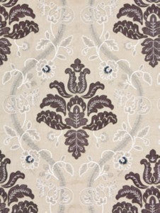 Scalamandre Fabric Isabella Embroidery Graphite
