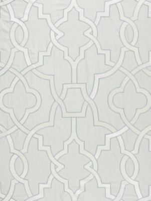 Damascus Embroidery Pearl Grey SC270730003 by Scalamandre Designer Fabric JARDIN 16% SPUN POLYESTER, 36% VISCOSE 29% LINEN 19% COTTON INDIA LIGHT DUTY Horizontal: 31.5" and Vertical: 25.625" 51 - Swanky Fabrics -