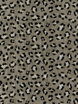 Broderie Leopard Ebony On Silver SC270750003 by Scalamandre Designer Fabric JARDIN 59% VISCOSE 37% COTTON 4% POLYESTER INDIA MEDIUM DUTY Horizontal: 9" and Vertical: 52.75" 52.75 - Swanky Fabrics -