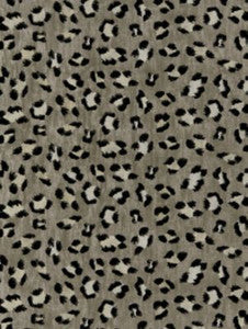 Scalamandre Fabric Broderie Leopard Ebony On Silver