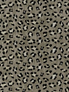 Scalamandre Fabric Broderie Leopard Ebony On Silver