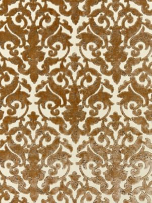 Venezia Silk Velvet Sable SC270780003 by Scalamandre Designer Fabric JARDIN 51% SILK 49% COTTON INDIA HEAVY DUTY Horizontal: 18.875" and Vertical: 13.375" 55 - Swanky Fabrics -
