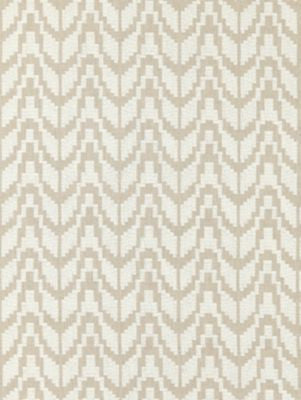 Chevron Embroidery Flax SC271030003 by Scalamandre Designer Fabric MERCHANTE 38% COTTON 35% VISCOSE 27% POLYESTER INDIA LIGHT DUTY Horizontal: 4" and Vertical: 3.125" 50.5 - Swanky Fabrics -