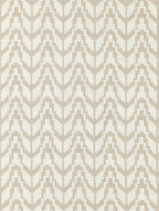 Scalamandre Fabric Chevron Embroidery Flax