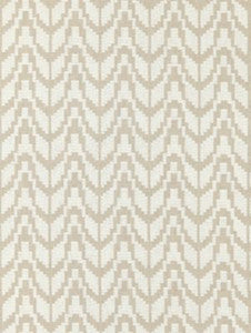 Scalamandre Fabric Chevron Embroidery Flax