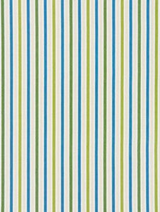 Scalamandre Fabric Leeds Cotton Stripe Ocean Palm