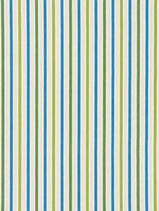 Scalamandre Fabric Leeds Cotton Stripe Ocean Palm