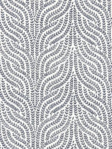 Scalamandre Fabric Willow Vine Embroidery Navy