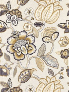Scalamandre Fabric Coromandel Embroidery Flax