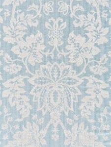 Scalamandre Fabric Metalline Damask Bluestone