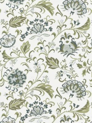 Delphine Embroidery Ash SC271730003 by Scalamandre Designer Fabric LA BOHEME 66% COTTON 18% VISCOSE 16% SPUN POLYESTER INDIA MEDIUM DUTY Horizontal: 22.875" and Vertical: 24.875" 49.63 - Swanky Fabrics -