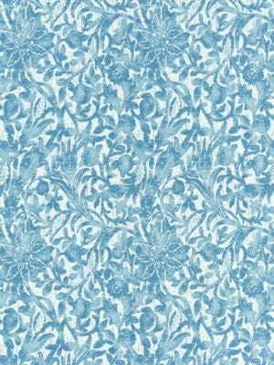 Bali Floral Caribe SC271950003 by Scalamandre Designer Fabric ISOLA INDOOR / OUTDOOR 100% SOLUTION DYED ACRYLIC MEXICO LIGHT DUTY Horizontal: 16.5" and Vertical: 13.25" 54 - Swanky Fabrics -