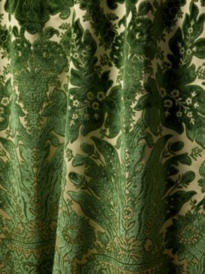 Regis Velvet Damask Frond SC273210003 by Scalamandre Fabric THE METROPOLITAN MUSEUM OF ART 49% COTTON 31% VISCOSE 20% SILK INDIA MEDIUM DUTY Horizontal: 61.5" and Vertical: 27" 54 - Fabric Carolina -