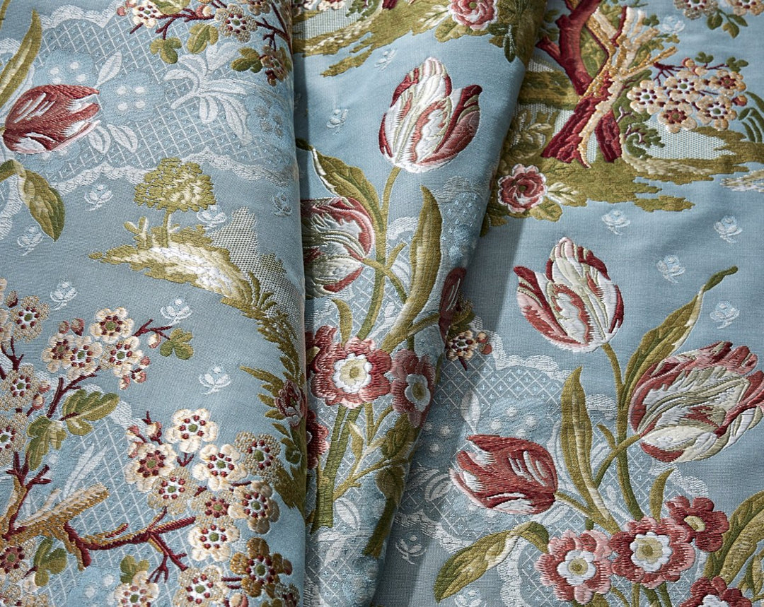 Avignon Brocade Peach Sky SC273220003 by Scalamandre Designer Fabric