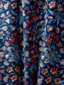 Millefleur Velvet Navy Lilac SC273280003 by Scalamandre Fabric