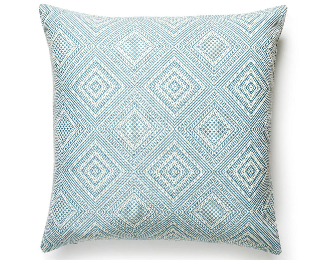 Antigua Weave Outdoor Pillow 22 X 22 - Sky SCANTGPILL0003 by Scalamandre Designer Pillow