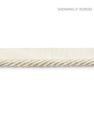 Boulevard Cord Creme SCC3140003 by Scalamandre Designer Trim NOVANTA PASSEMENTERIE 15% POLYESTER 1% ACRYLIC, 48% COTTON 19% RAYON 17% FIBRANNE CHINA LIGHT DUTY Horizontal: 0" and Vertical: 0" 0.25 - Swanky Fabrics -