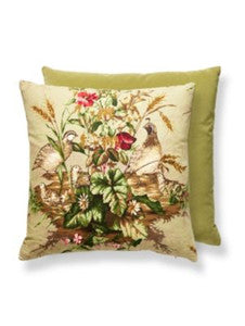 Scalamandre Pillows Edwin'S Covey Pillow 22 X 22 - Multi On Willow