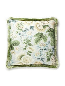 Scalamandre Pillows Highgrove Linen Print Pillow 22 X 22 - Rain