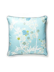 Scalamandre Pillows Jardin De Chine Pillow 22 X 22 - Ciel