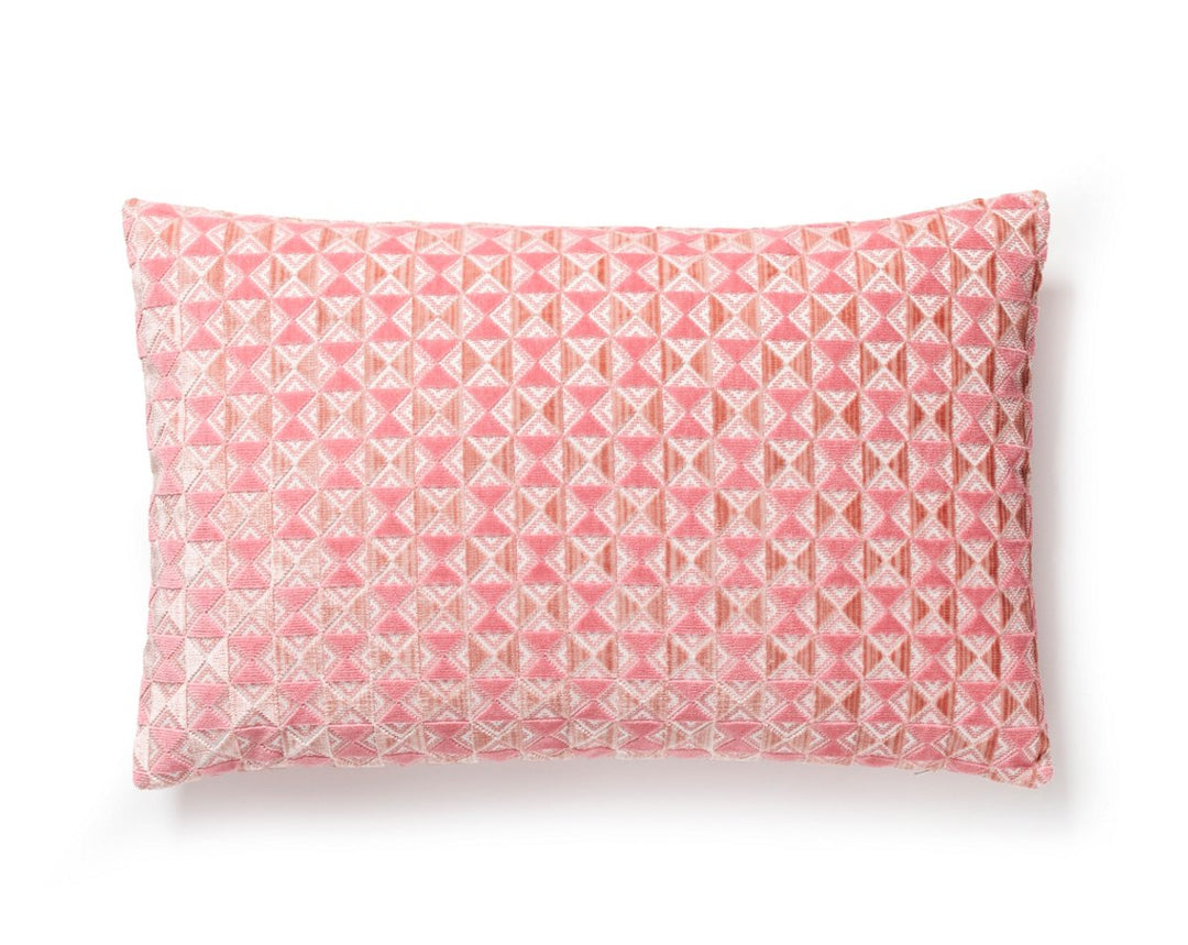 Parlor Velvet Pillow 14 X 22 - Sorbet SCLBDK273240003 by Scalamandre Designer Pillow