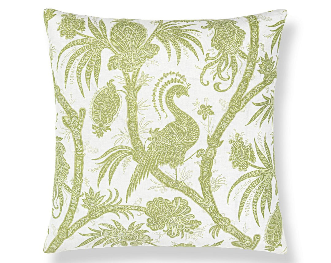 Balinese Peacock Pillow 22 X 22 - Pear SCSDDK165750003 by Scalamandre Designer Pillow