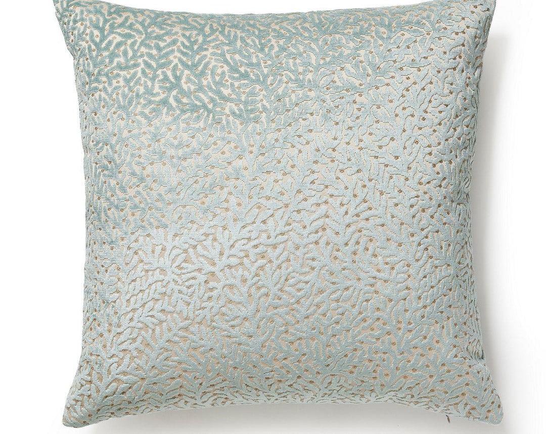 Corallina Velvet Pillow 22 X 22 - Lagoon SCSDDK270770003 by Scalamandre Designer Pillow