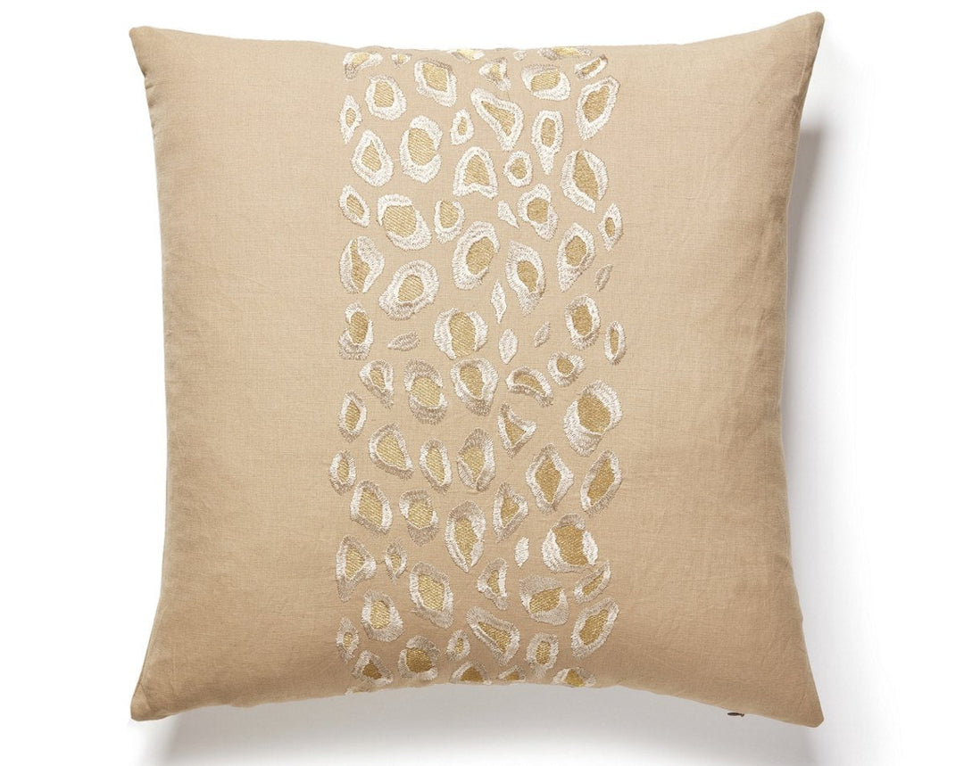 Catwalk Embroidery Pillow 22 X 22 - Desert SCSDDK272550003 by Scalamandre Designer Pillow
