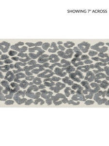Scalamandre Trim Leopard Velvet Tape Smoke