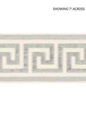 <p>Greek Key Velvet Tape Smoke SCT32790003 by Scalamandre Trim</p><p><strong>Required Minimum Quantity Purchase: Fabrics by the yard 1 YARD MINIMUM </p><p>Book: ORIANA</p><p>Content: 50% VISCOSE 50% COTTON</p><p>Origin: INDIA</p><p>Performance: LIGHT DUTY</p><p>Repeat: Horizontal: 2.875" and Vertical: </p><p>Width: 4</p>