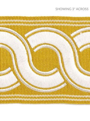 <p>Guilloche Embroidered Tape Brass SCT32830003 by Scalamandre Trim</p><p><strong>Required Minimum Quantity Purchase: Fabrics by the yard 1 YARD MINIMUM </p><p>Book: HAMPTONS TRIMMINGS</p><p>Content: 37% ACRYLIC 32% POLYESTER 31% VISCOSE</p><p>Origin: CHINA</p><p>Performance: LIGHT DUTY</p><p>Repeat: Horizontal: and Vertical: </p><p>Width: 2.88</p>