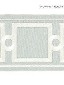 Scalamandre Trim Square Link Embroidered Tape Rain
