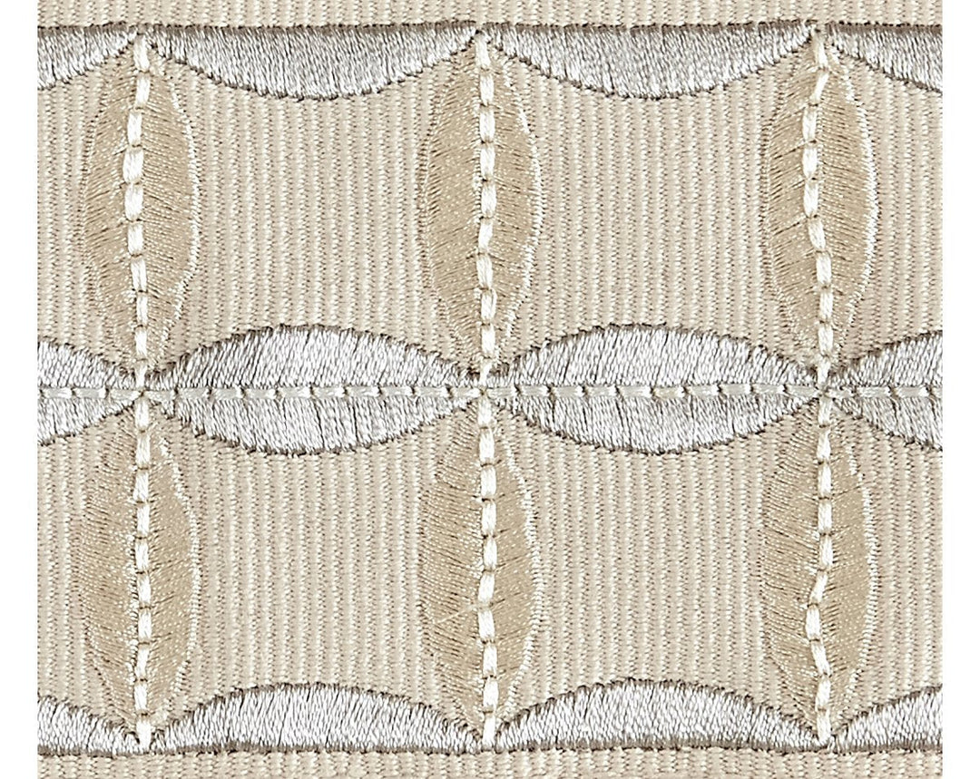 Fiori Embroidered Tape Flax SCT32880003 by Scalamandre Designer Trim