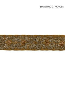 Scalamandre Trim Zardozi Velvet Tape Burnished Gold
