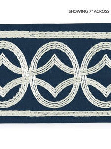 Scalamandre Trim Athena Embroidered Tape Navy
