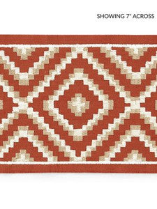Scalamandre Trim Medina Embroidered Tape Carnelian