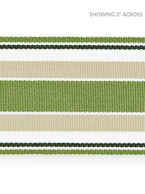 <p>Marina Stripe Tape Palm SCT33110003 by Scalamandre Trim</p><p><strong>Required Minimum Quantity Purchase: Fabrics by the yard 1 YARD MINIMUM </p><p>Book: ISOLA INDOOR / OUTDOOR</p><p>Content: 100% POLYOLEFIN</p><p>Origin: UNITED KINGDOM</p><p>Performance: HEAVY DUTY</p><p>Repeat: Horizontal: and Vertical: </p><p>Width: 2.5</p>
