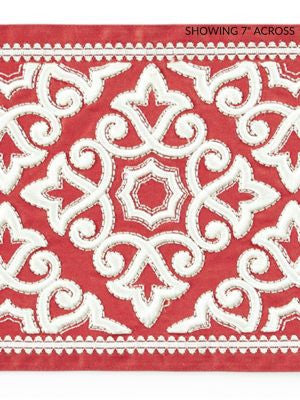 <p>Ornamental Embroidered Tape Coral SCT33200003 by Scalamandre Trim</p><p><strong>Required Minimum Quantity Purchase: Fabrics by the yard 1 YARD MINIMUM </p><p>Book: CHINOIS CHIC</p><p>Content: 51% COTTON 22% VISCOSE 27% POLYESTER</p><p>Origin: INDIA</p><p>Performance: LIGHT DUTY</p><p>Repeat: Horizontal: 6.25" and Vertical: </p><p>Width: 7.5</p>