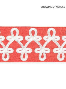 Scalamandre Trim Empress Embroidered Tape Coral