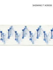 Scalamandre Trim Sayuri Embroidered Tape Blue Jay