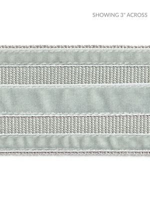 Runway Velvet Tape Willow SCT33250003 by Scalamandre Designer Trim PACIFICA 80% VISCOSE 20% POLYAMIDE GERMANY LIGHT DUTY Horizontal: 0" and Vertical: 2.25 - Swanky Fabrics -