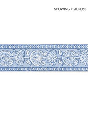 <p>Tulsi Block Print Tape Lakeside SCT33280003 by Scalamandre Trim</p><p><strong>Required Minimum Quantity Purchase: Fabrics by the yard 1 YARD MINIMUM </p><p>Book: PACIFICA</p><p>Content: 100% COTTON</p><p>Origin: INDIA</p><p>Performance: MEDIUM DUTY</p><p>Repeat: Horizontal: 2.75" and Vertical: </p><p>Width: 2.25</p>