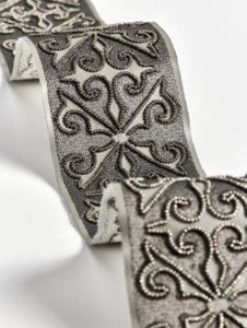 Saxony Embellished Tape Sterling SCT33370003 by Scalamandre Trim