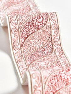 Paisley Embroidered Tape French Rose SCT33400003 by Scalamandre Trim