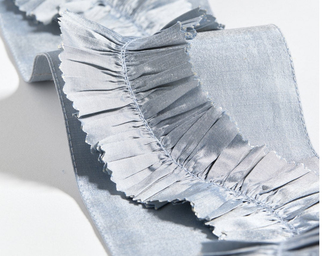 Ruffle Tape Ice Blue SCT33410003 by Scalamandre Designer Trim
